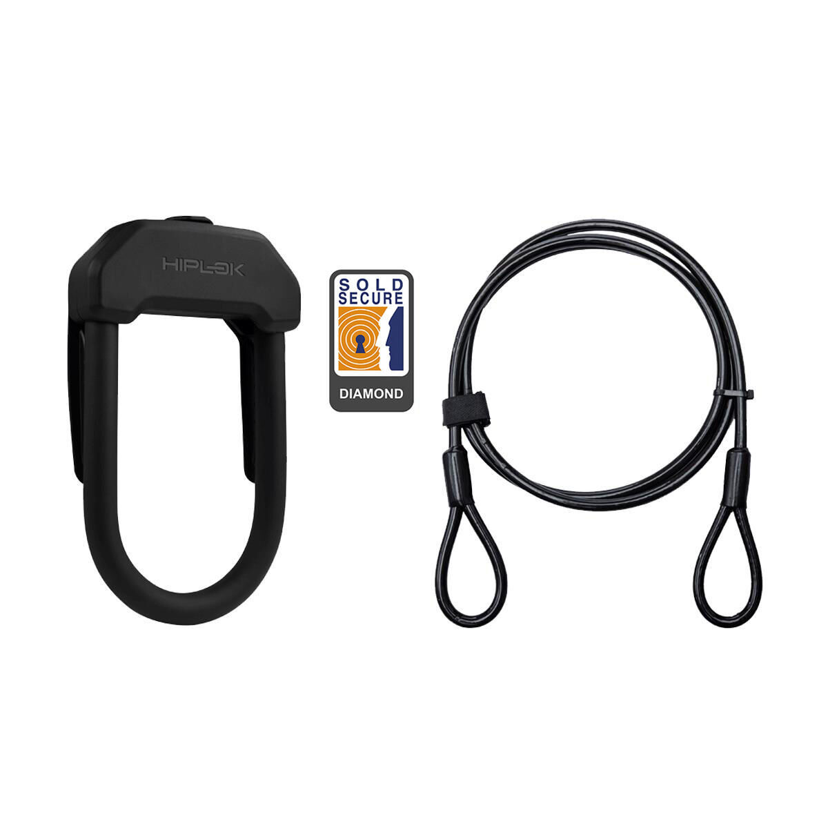 HIPLOK Hiplok DX Plus Compact D-Lock + 2m Cable