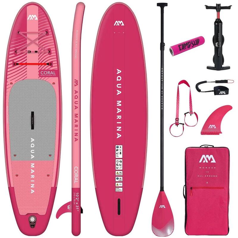 Deska SUP Aqua Marina CORAL Raspberry 10'2" BOJKA