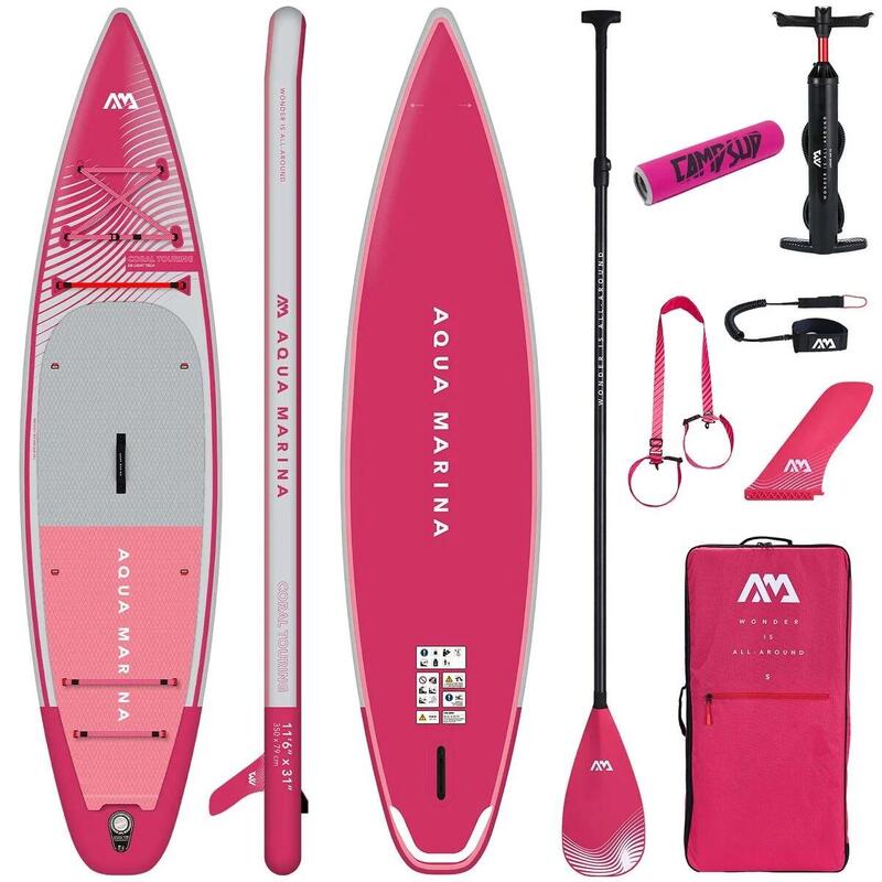 AQUA MARINA CORAL Touring R SUP Board Stand Up Paddle opblaasbare peddelboei