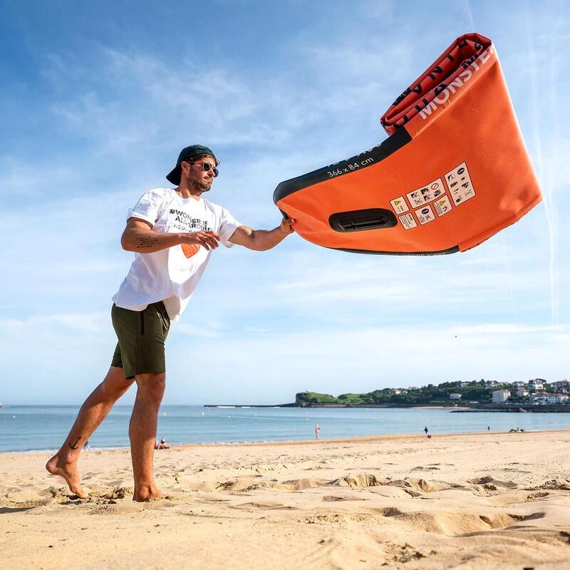 AQUA MARINA MONSTER SUP Board Stand Up Paddle gonflable CARBONE Pagaie