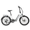 Vélo de ville électrique pliant Swan 24" white | Autonomie 70km, Batterie 10.4Ah