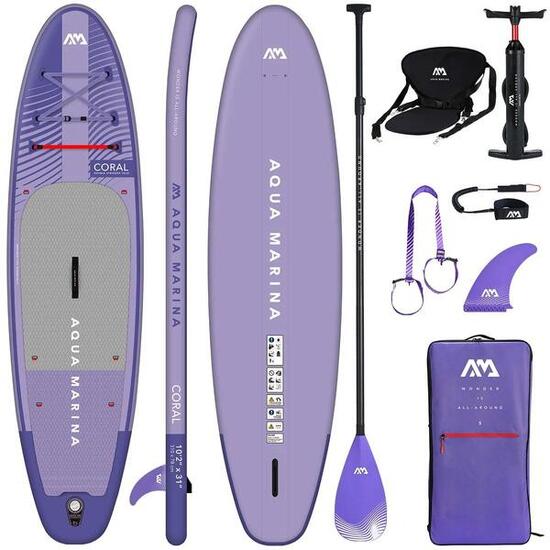 Deska SUP Aqua Marina CORAL NIGHT FADE 10'2" + SIEDZISKO