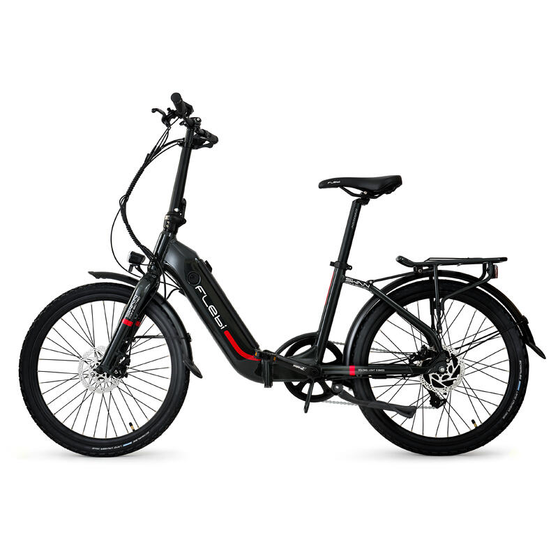 Bicicleta eléctrica Plegable de paseo Swan 24" Autonomía 70km - batería 10.4Ah