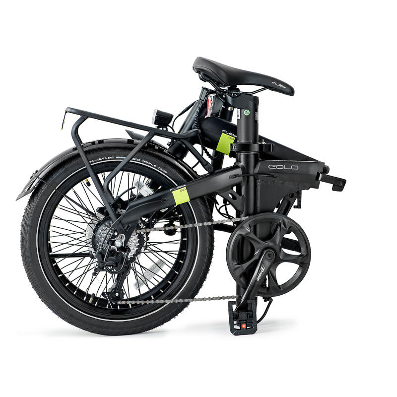 Vélo électrique pliant Eolo black lime | Roues 20" | Batterie 10.4Ah