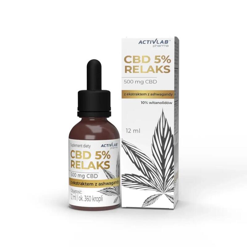 Olejek konopny CBD 5% z ashwagandhą krople Activlab Pharma