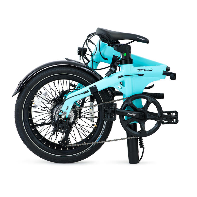 Bicicletă electrică pliabilă Eolo sky blue | Autonomie 70km - Baterie 10.4Ah