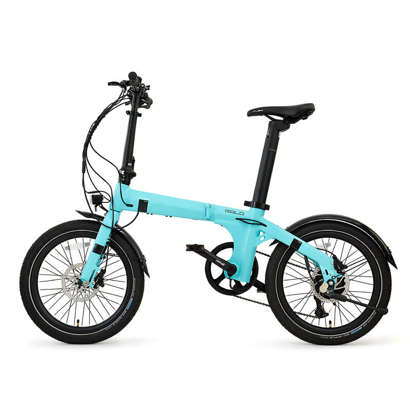 Bicicleta urbana dobrável Eolo Celeste | Rodas de 20" | Bateria 10,4Ah