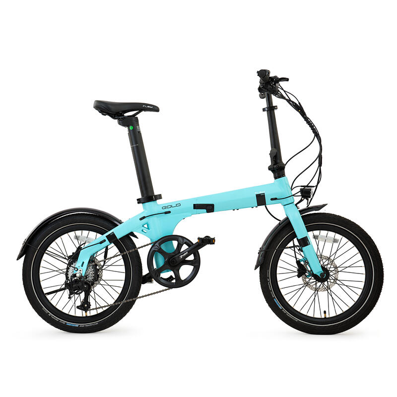 Bicicletă electrică pliabilă Eolo albastru cer | Roți 20” | Baterie 10.4Ah