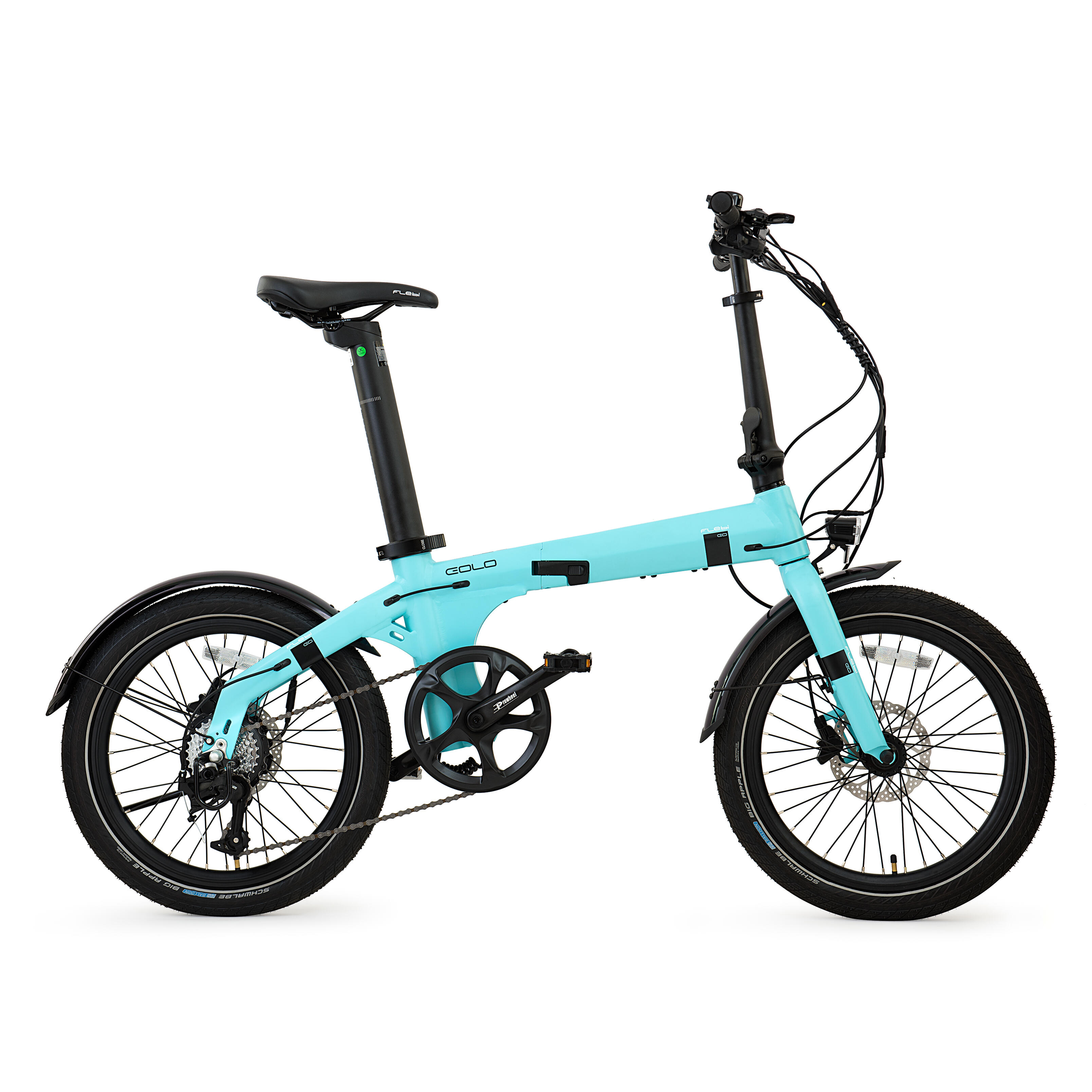 Bicicletta elettrica pieghevole Eolo blu cielo | Ruote 20" | Batteria 10.4Ah