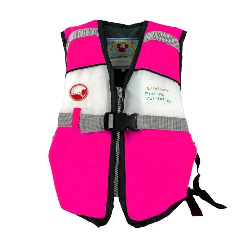 Colete salva-vidas infantil, Pink, tamanho S (3-4 anos)