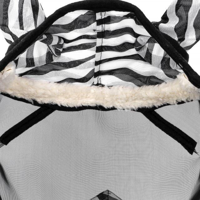 Muggennet voor paard en pony START Zebra met oren en neus 3/4