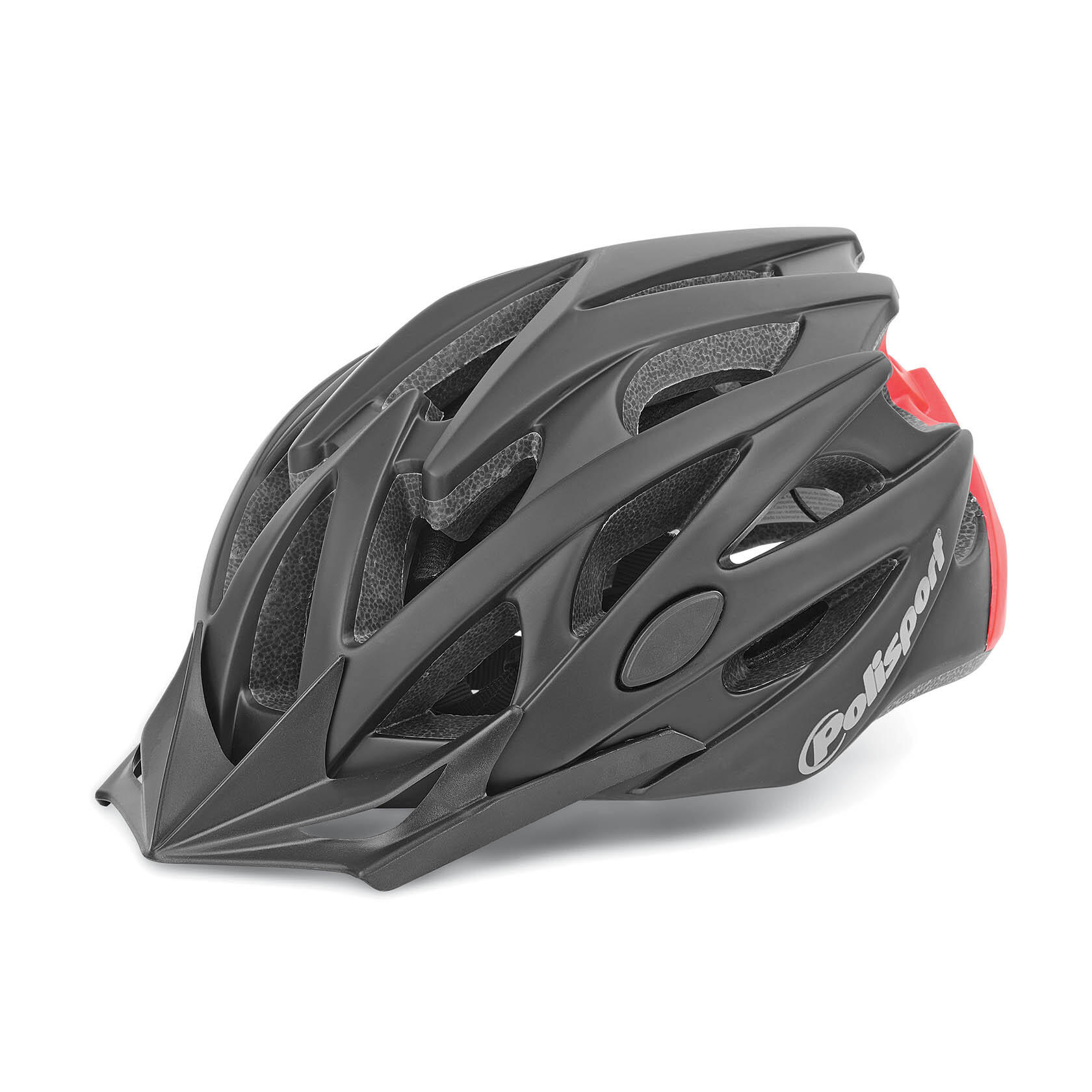 POLISPORT TWIG Casco da Ciclismo per Strada e MTB Versatile Nero / Rosso Opaco