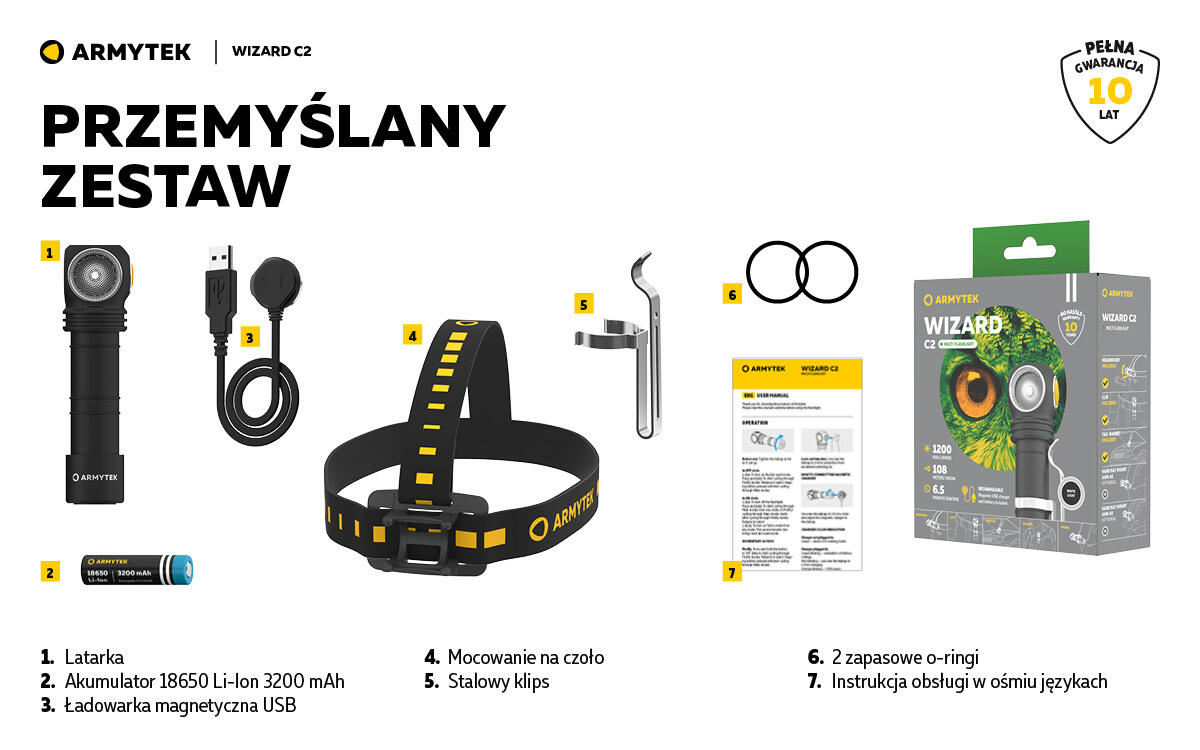 ARMYTEK WIZARD C2 MAGNET USB Warm 7/7