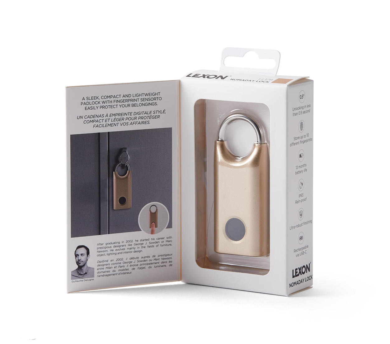 Cadeado Lexon Nomaday Lock Dourado 6/7