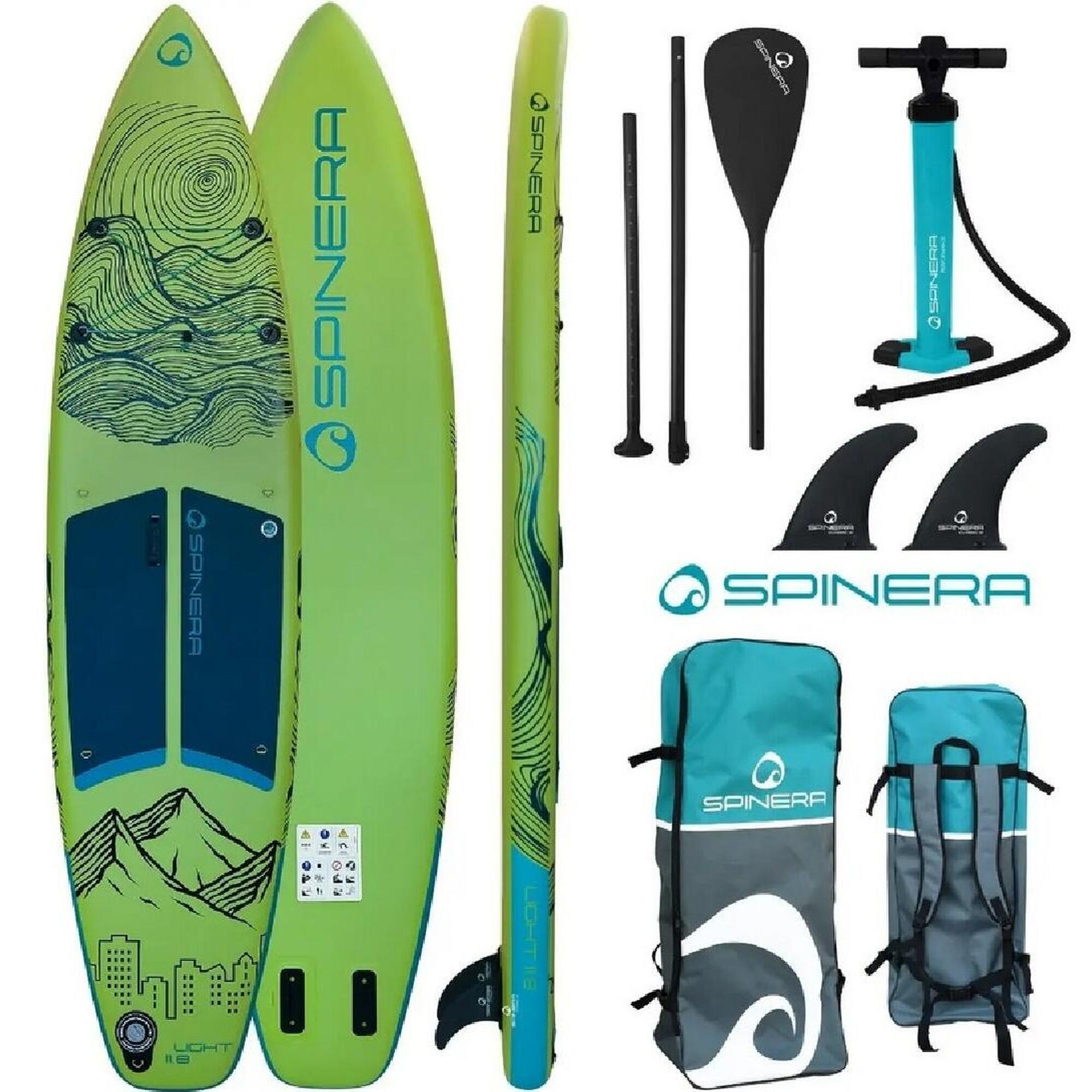 Spinera - Stand-up Paddle Gonflable Sup Light 11.8" - Planche De Stand Up Paddle - Bleu|vert - Decathlon