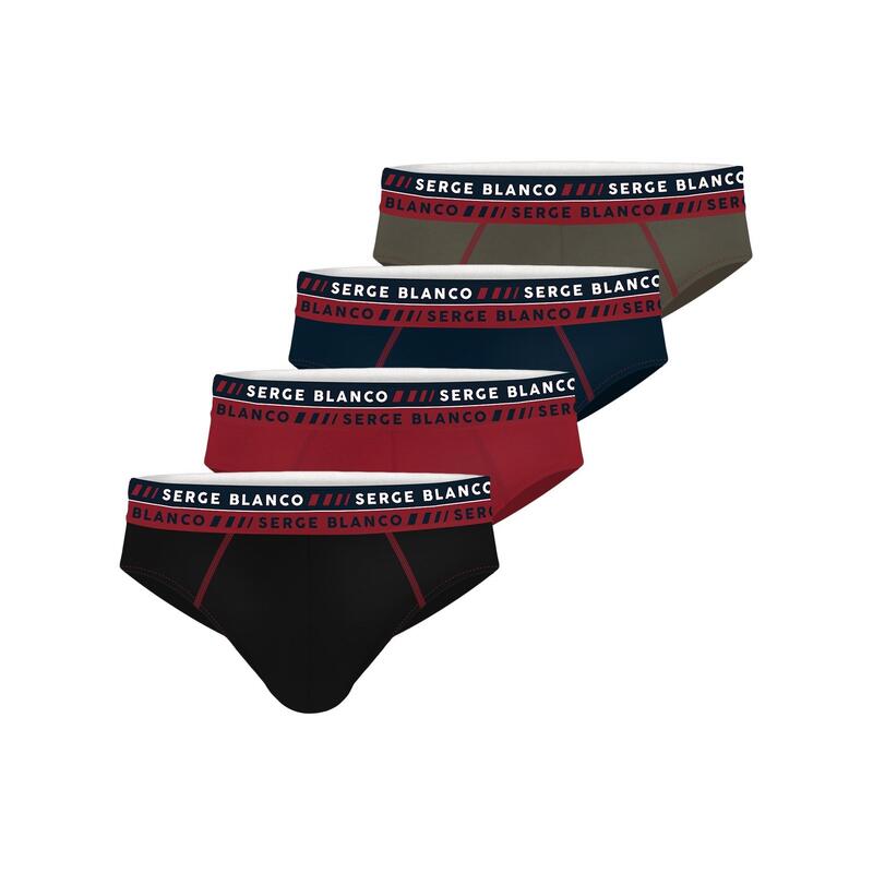 Lot de 4 slips homme en coton French SERGE BLANCO Decathlon