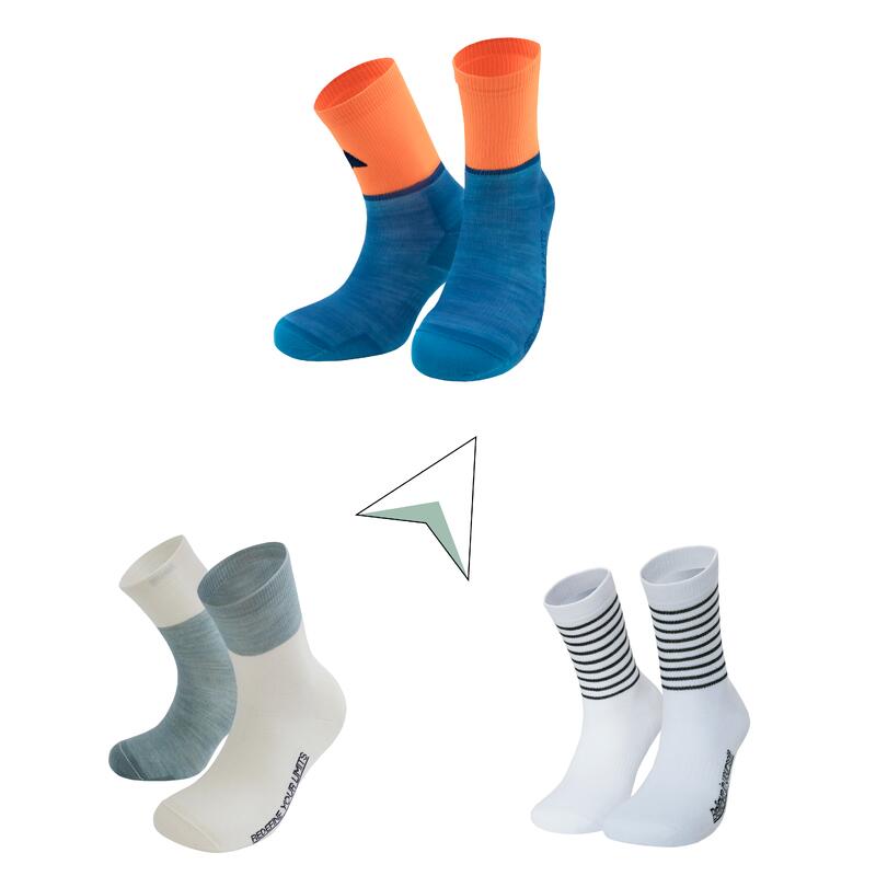 Offre groupée de chaussettes velo performance unisex 3 pack