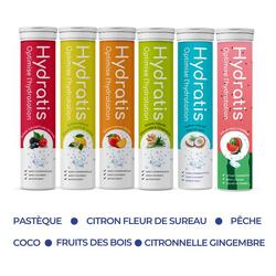 Pack d'été pastilles d'éléctrolytes pour l'hydratation : 6 parfums mixtes