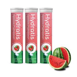 Pack de 3 tubes d'électrolytes pour l'hydratation. Parfum naturel de pastèque