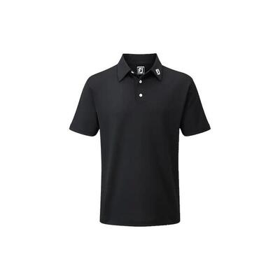 Polo da golf da uomo Footjoy Stretch Pique Solid nera