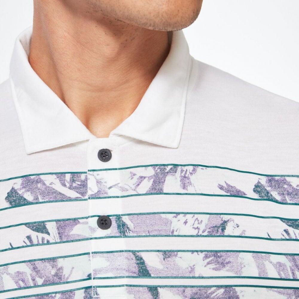 Oakley AZALEA STRIPE POLO - WHITE Heather 3/4