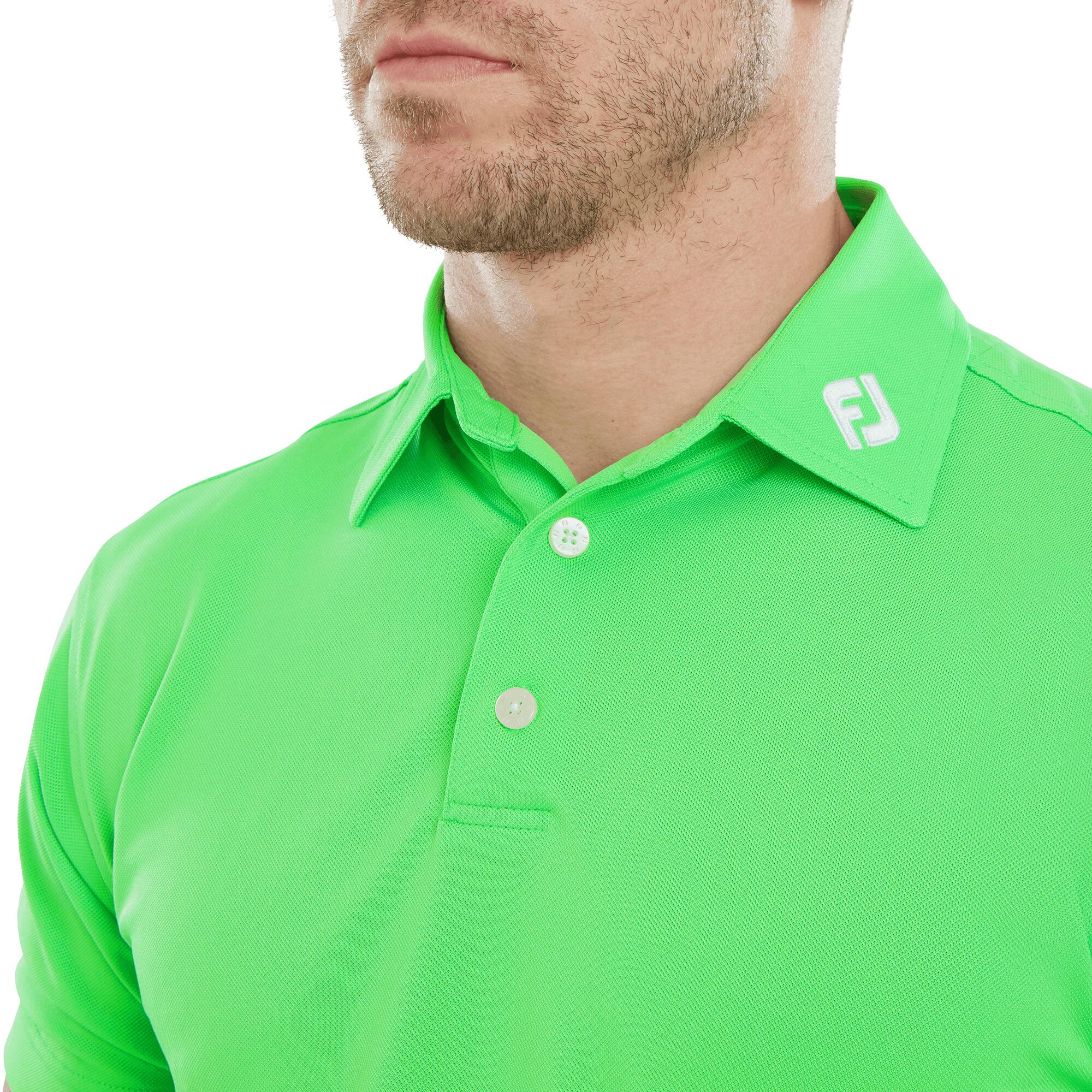 Polo Golf Footjoy Stretch Pique Solid Hombre Verde 3/5