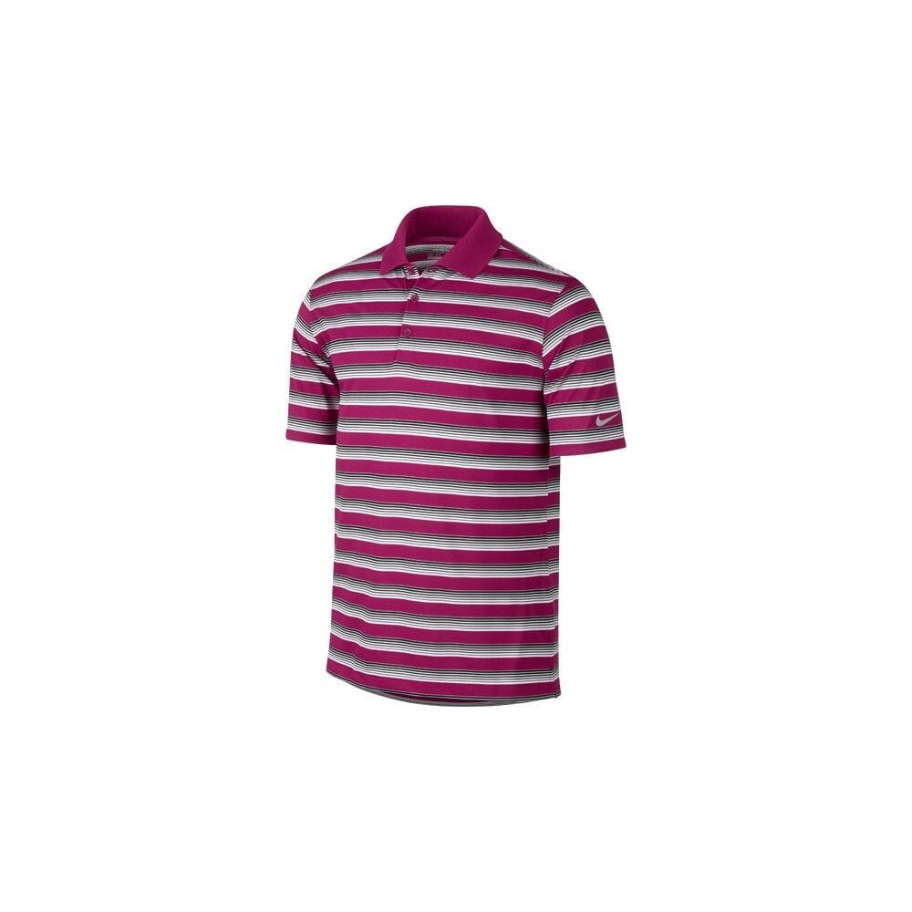 NIKE Nike Tech Vent Stripe Polo - Fuchisa/Black