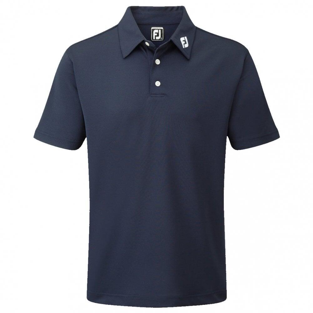 Polo da golf da uomo Footjoy Stretch Pique Solid, blu navy 1/5