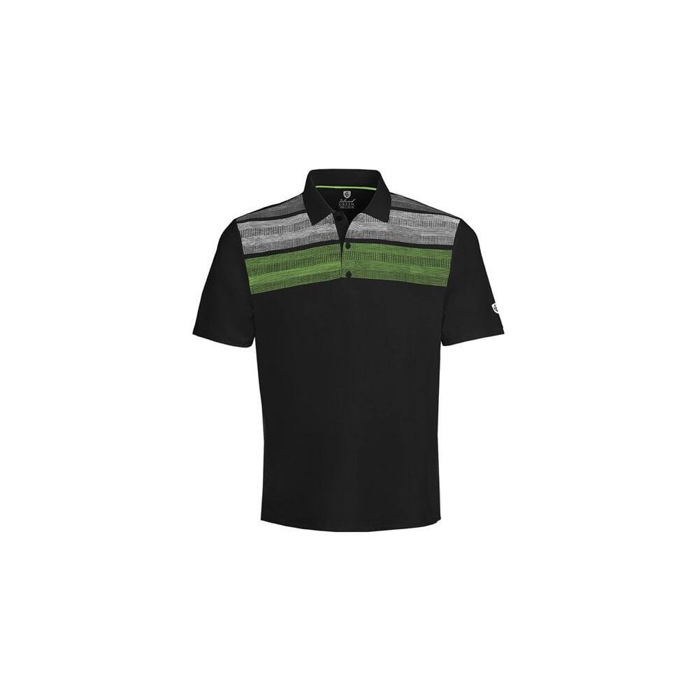 ISLAND GREEN Island Green Matrix Print Polo - Black/Lime/White