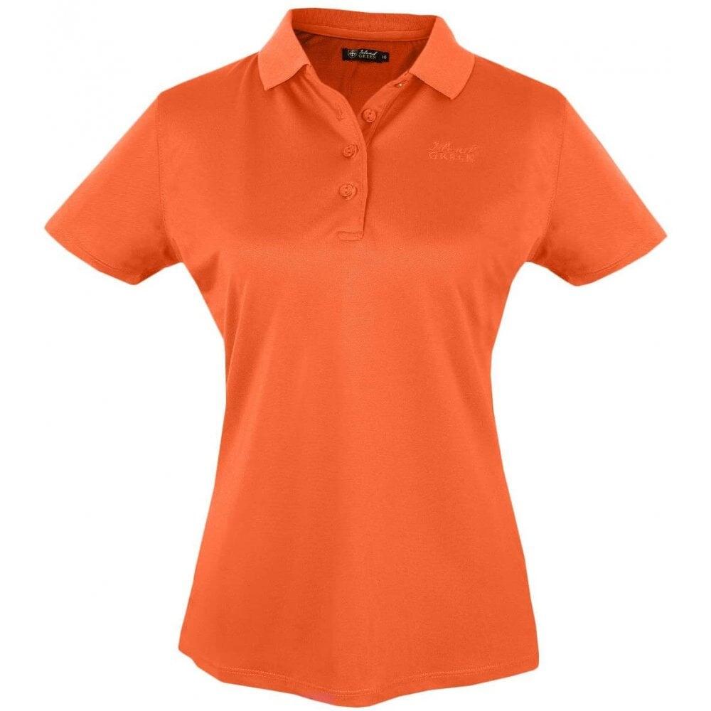 Island Green Ladies polo shirt Tiger Lilly Orange 1/3