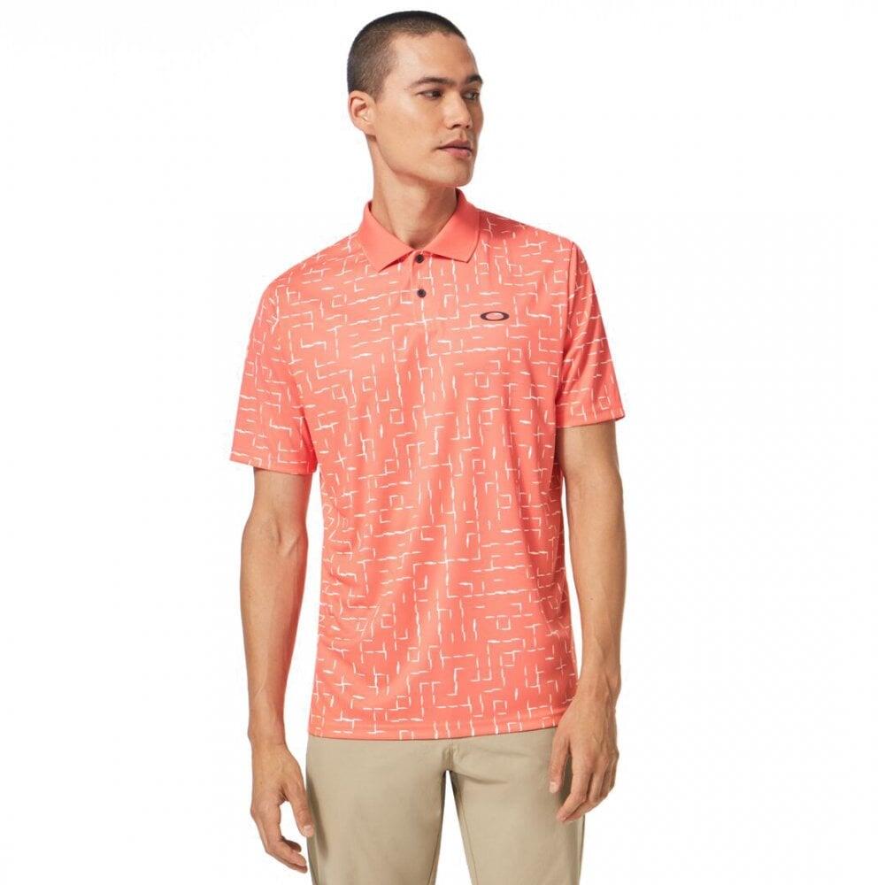 Oakley DIVISIONAL PRINT POLO - GEOMETRIC GRADIENT SUNSET 1/4
