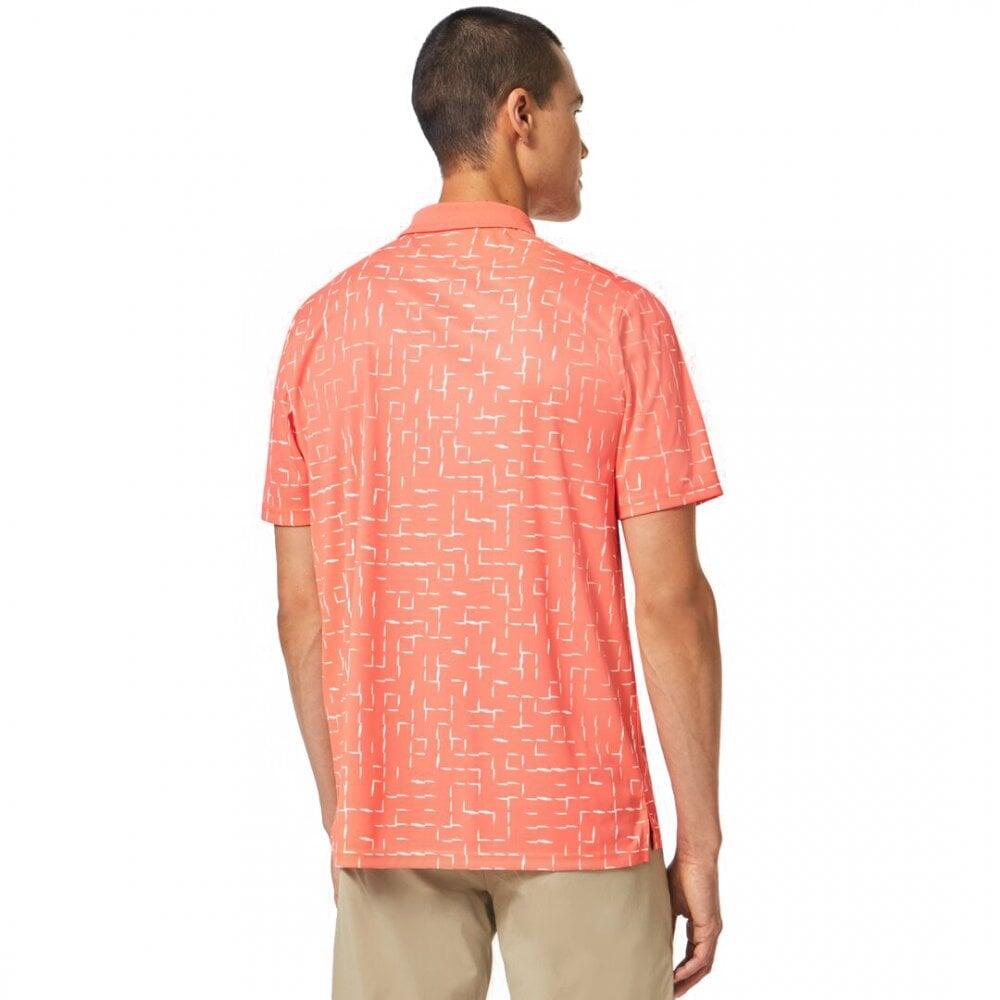 Oakley DIVISIONAL PRINT POLO - GEOMETRIC GRADIENT SUNSET 2/4