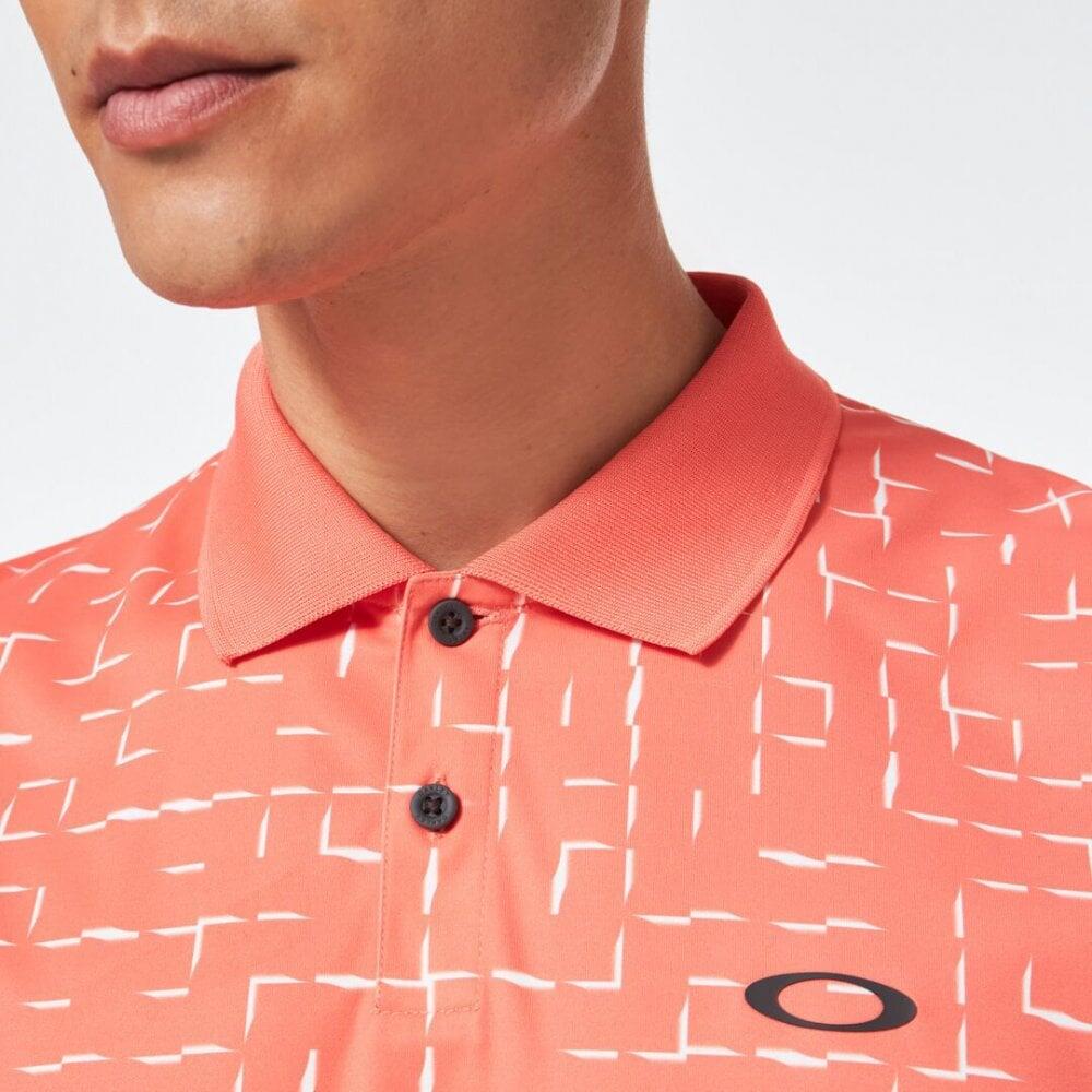 Oakley DIVISIONAL PRINT POLO - GEOMETRIC GRADIENT SUNSET 3/4