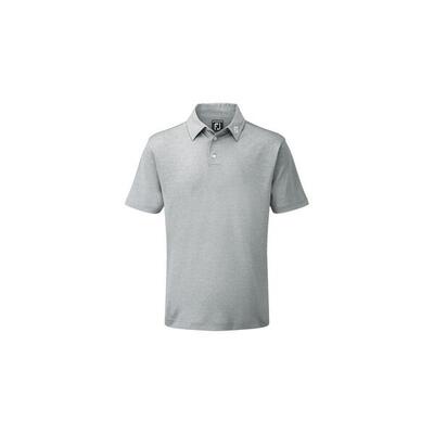 Polo da golf da uomo in piqué elasticizzato tinta unita Footjoy grigia