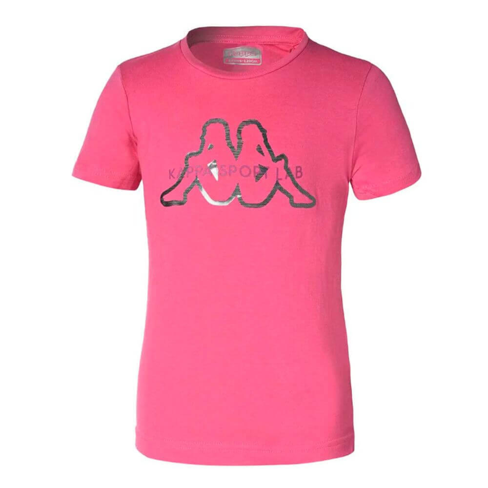 Camiseta Algodón Gimnasia Kappa Logo Giaglione Niña Rosa 2/5