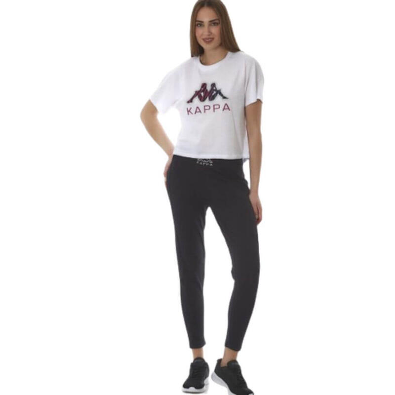 Camiseta de algodón Kappa Edalyn Fitness Mujer Blanco