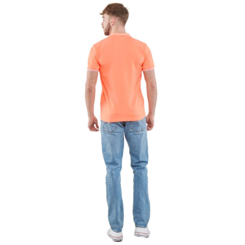 Polo de manga corta Kappa Logo Ezio Slim para hombre. Naranja