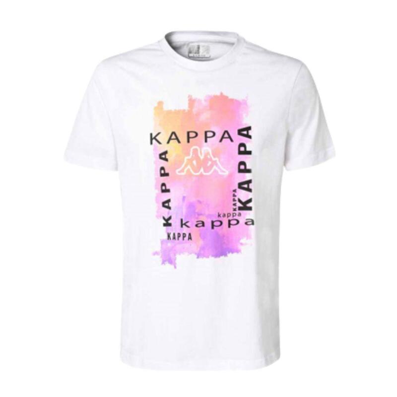Camiseta de fitness de algodón para hombre Kappa Logo Emiro Blanco