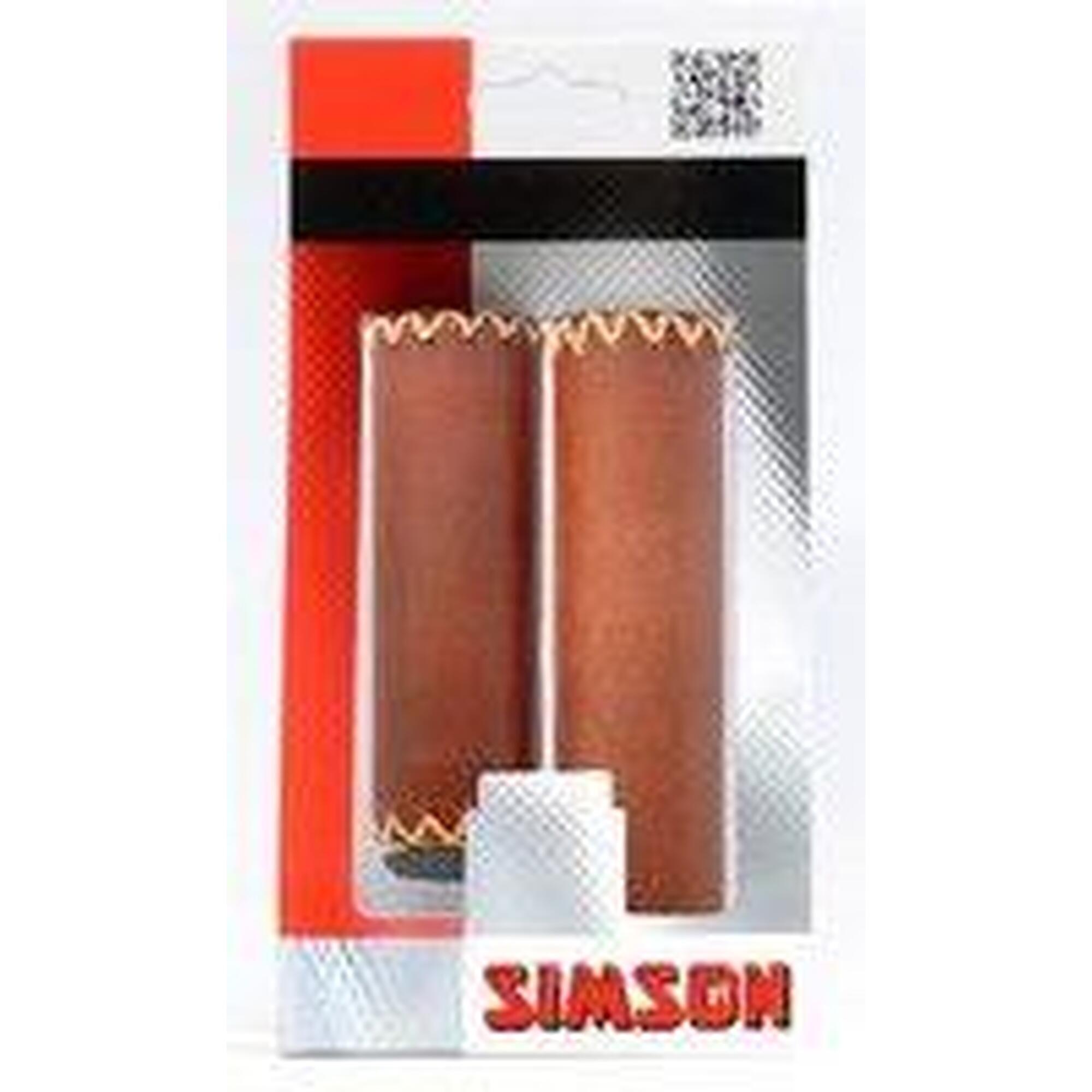 SIMSON Simson Lederen Handvatten Bruin - Korte en Lange Versies