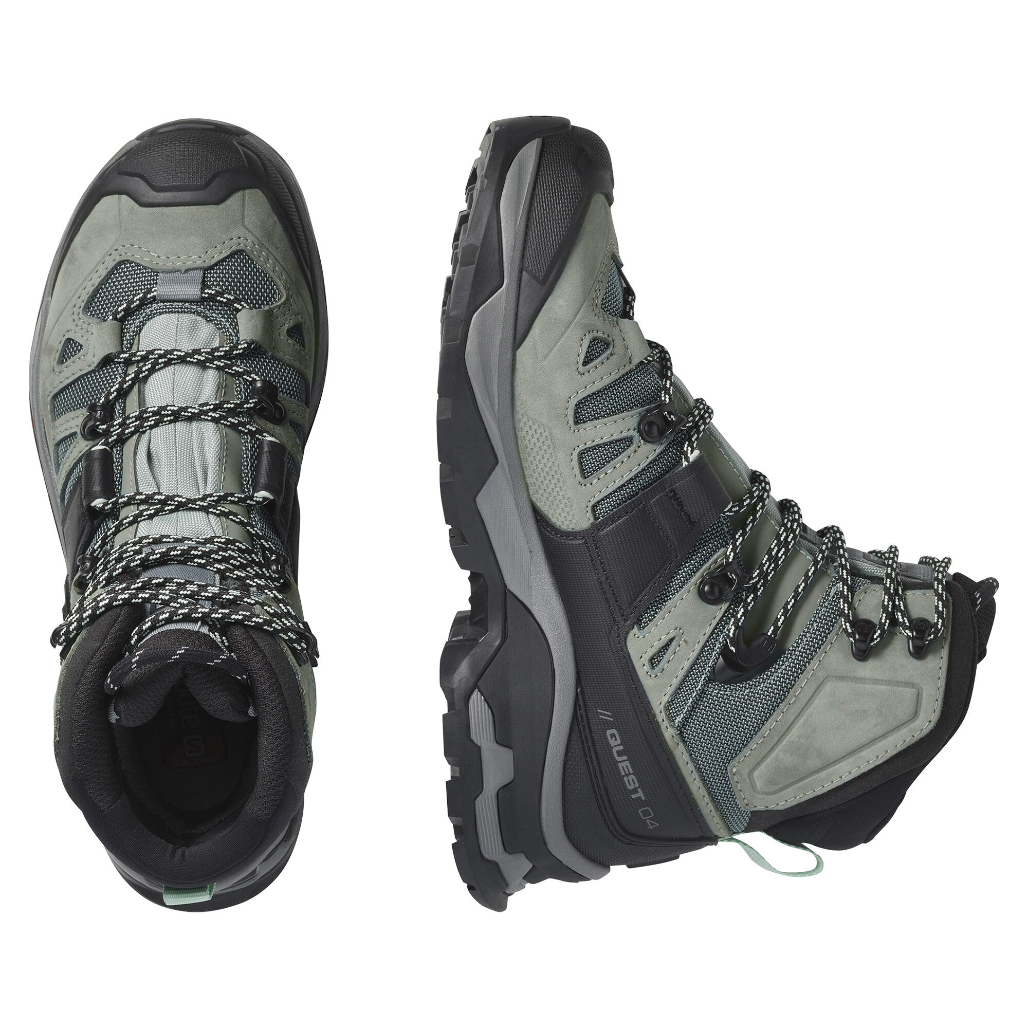 Scarpe sportive Salomon Quest 4 Gore-Tex verde donna 5/5