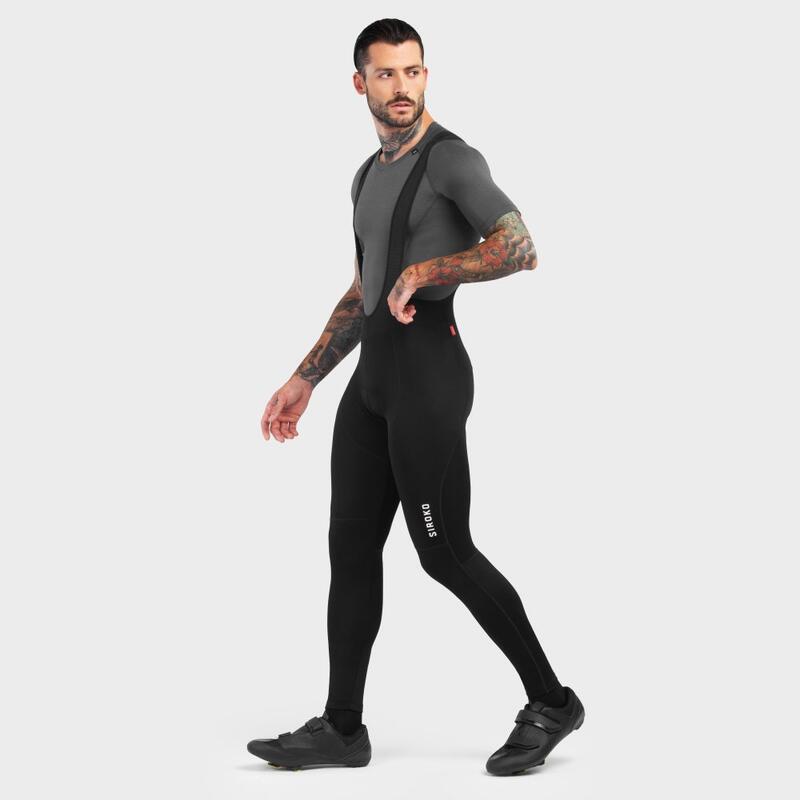 Mężczyzna Kolarstwo Męskie długie spodnie rowerowe Black Sea SIROKO Czarny