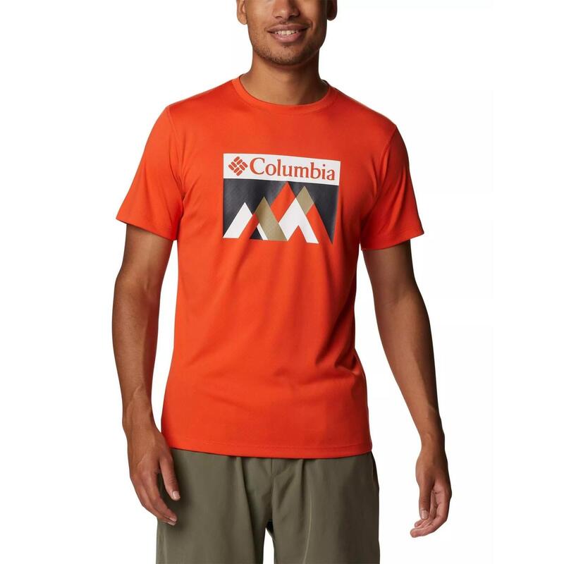 Zero Rules Short Sleeve Graphic Shirt férfi rövid ujjú sport póló - narancssárga