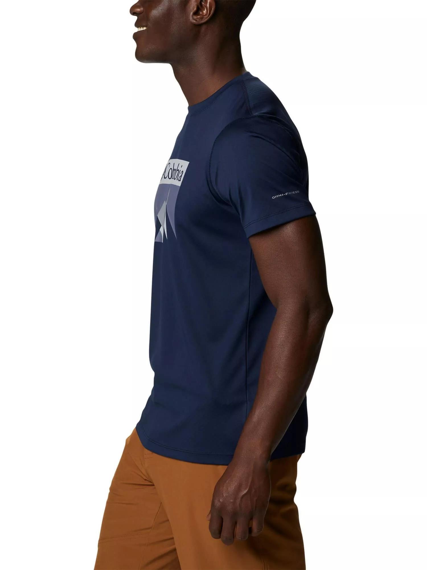 Zero Rules Short Sleeve Graphic Shirt férfi rövid ujjú sport póló - kék 3/5