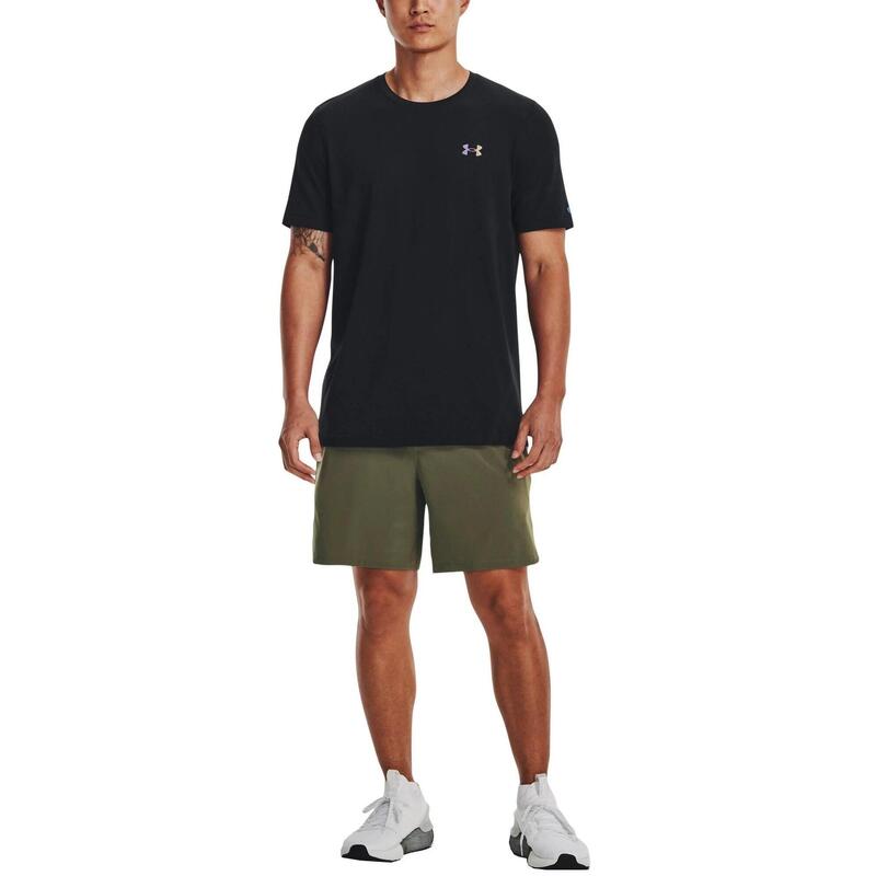 Ua Rush Seamless Legacy Ss férfi rövid ujjú sport póló - fekete