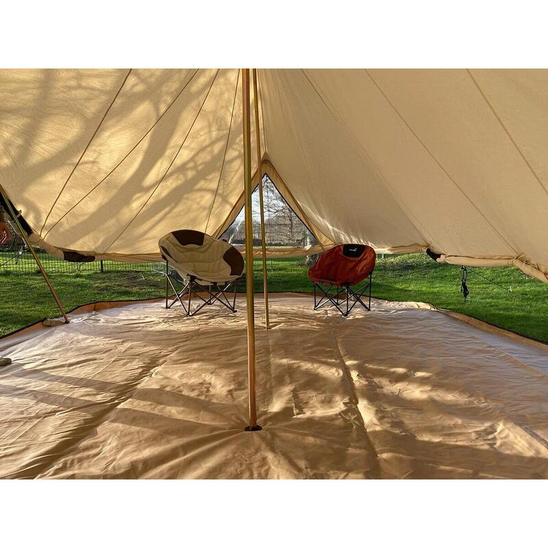 Katoenen Tipi Camping Tent Freya voor 12 personen - 6x4m - 3m hoog - Muggengaas
