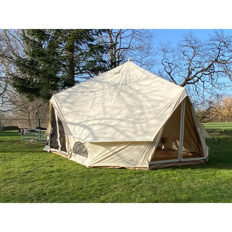 Tipi Tenda campeggiodi cotone Freya 12 persone - pavimento tenda cucito con zip