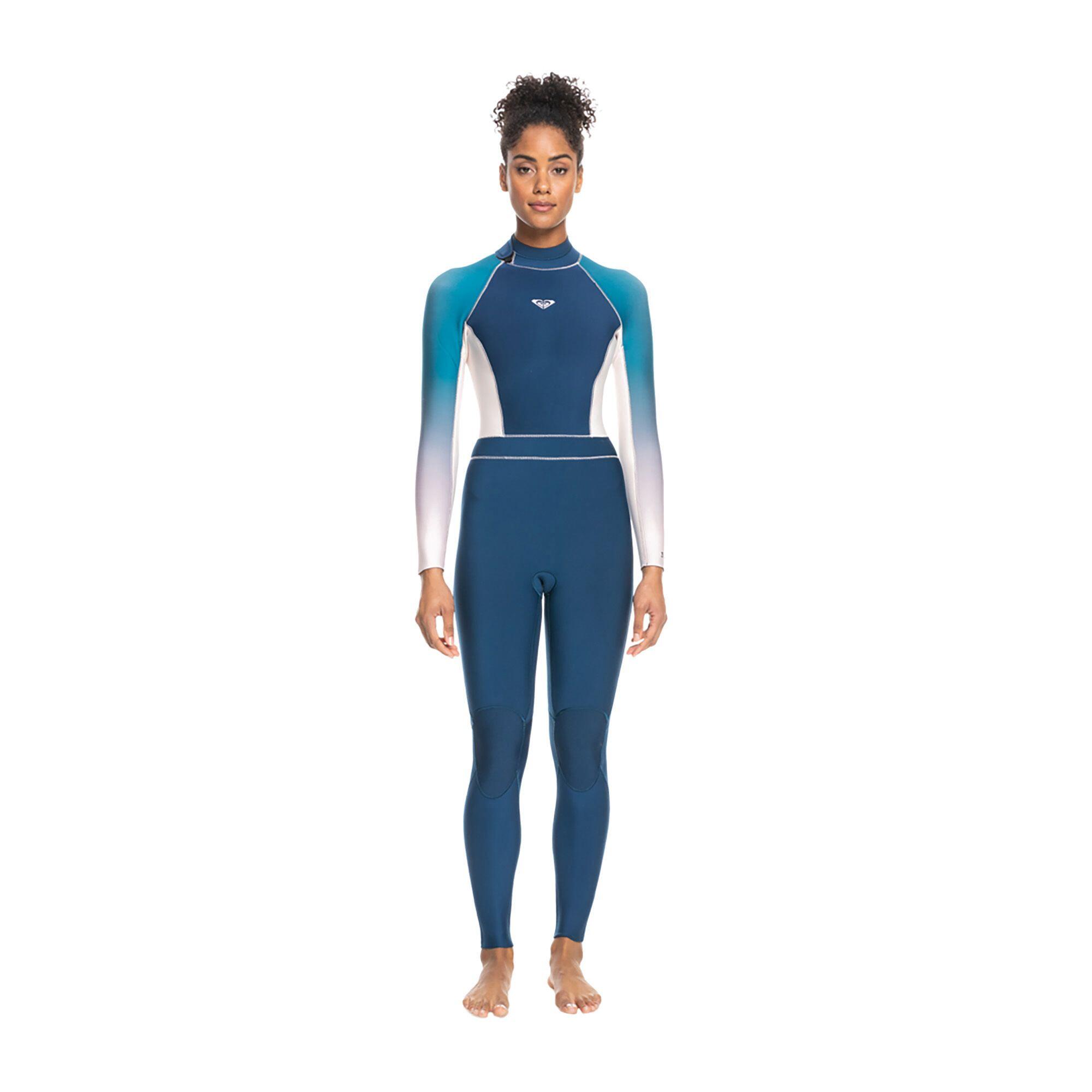 Roxy - Roxy Roxy Rise 3/2 Mm Mousse De Bain - Combinaison De Surf - Blanc|bleu - 6 - Decathlon