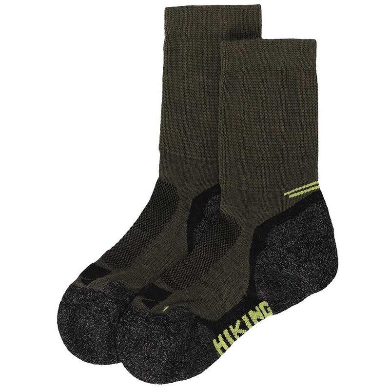 Chaussettes de randonnée vertes pour adultes (2-PACK)