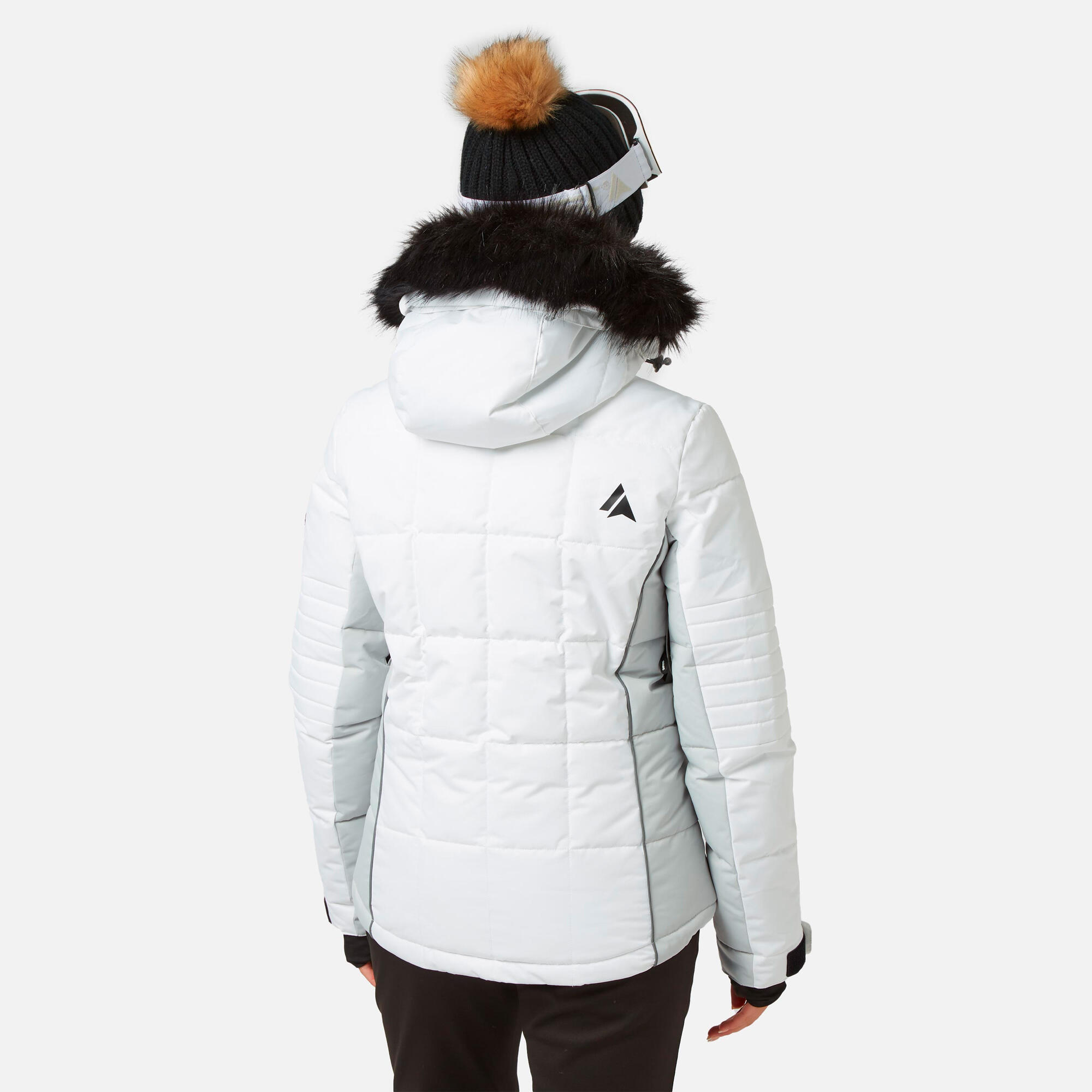Kurtka Narciarska Damska SURFANIC Luna – Biała – Snowboardowa STX 10.000 3/7