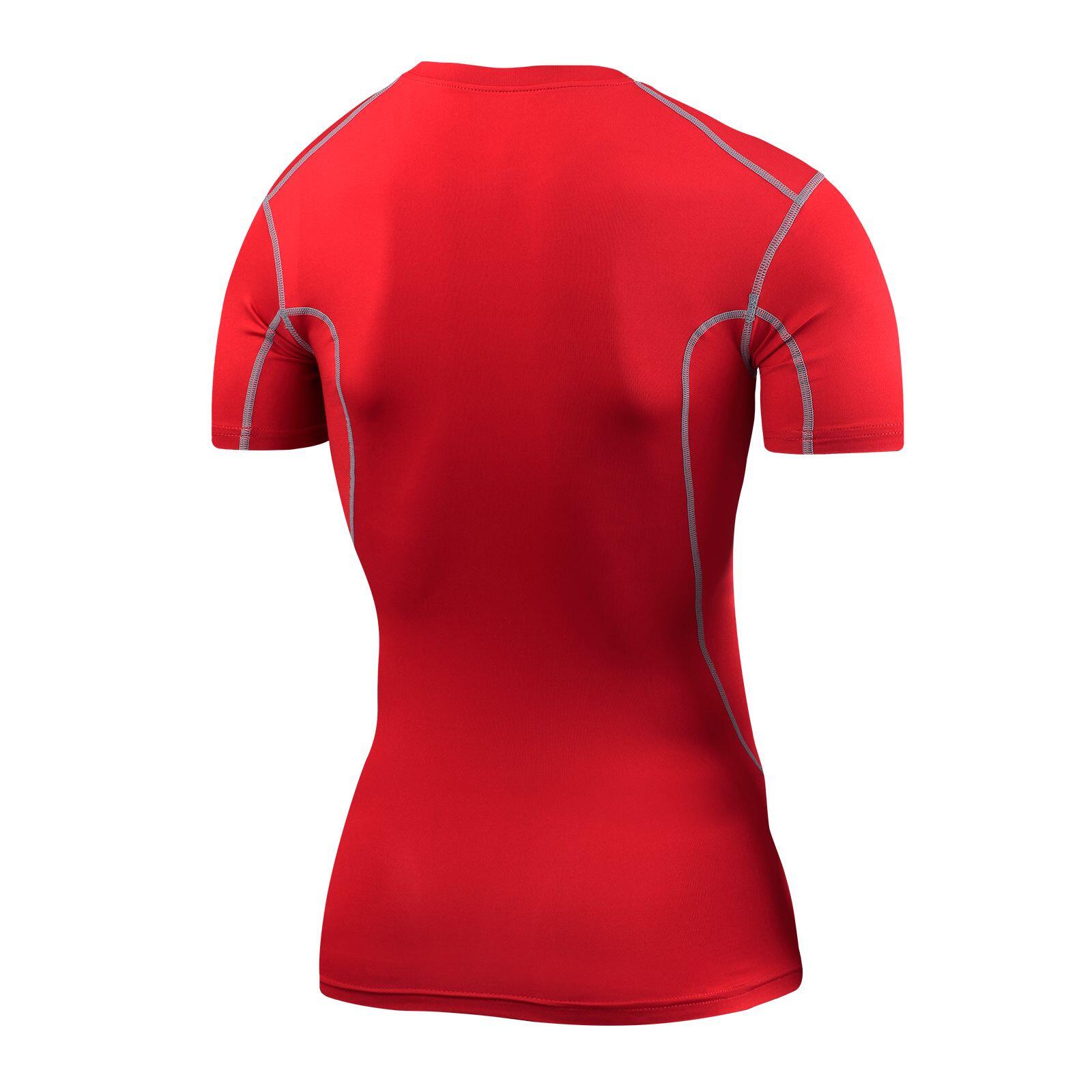 Men's Performance Base Layer Compression T-shirt - Team Red 2/3